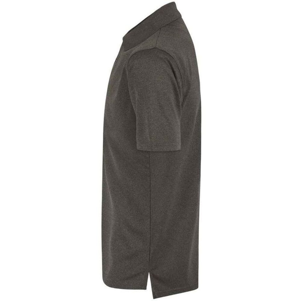 Henbury Mens CoolPlus Polo Shirt / Heather Charcoal